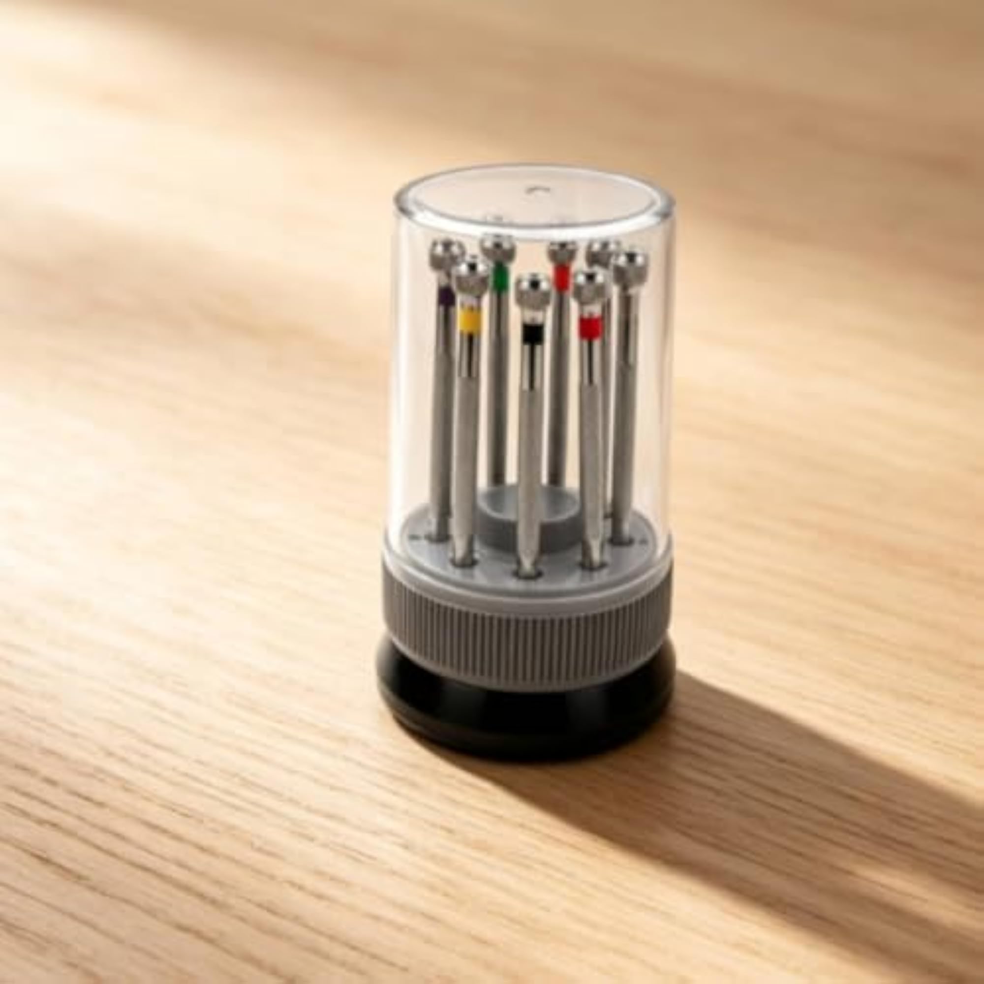Interchangeable Screwdriver Set with Rotating Stand